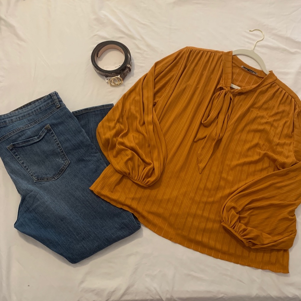 Tie front blouse